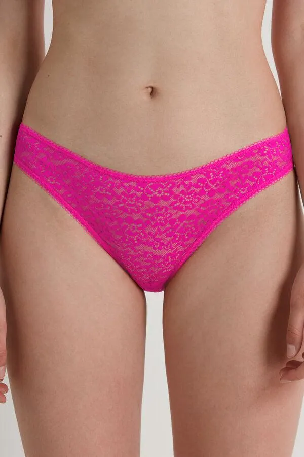 Slip Sgambato in Pizzo Riciclato