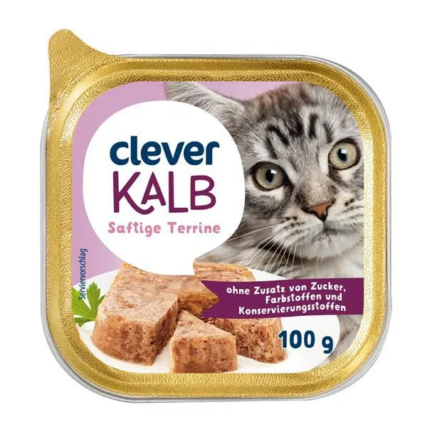 Clever Katze Kalb