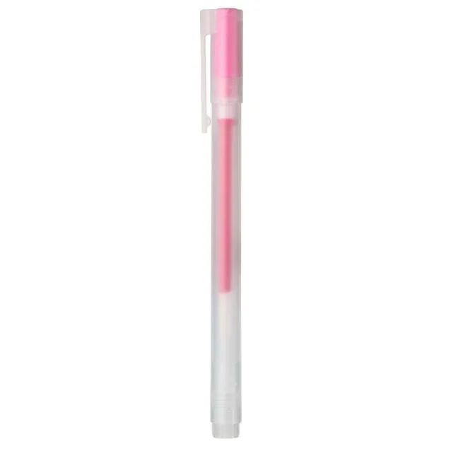 Gel Ink Cap Type Ballpoint Pen, 0.38 mm, Pink
