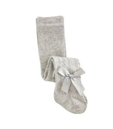 Panty Con Textura y Lazo Gris