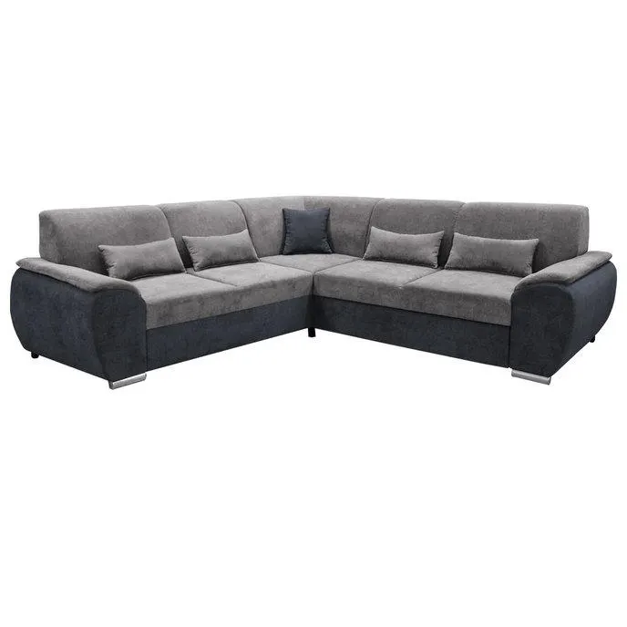 Sedacia súprava, látka Soro 97 tmavosivá/90 sivá, pravá, EMILY ROH