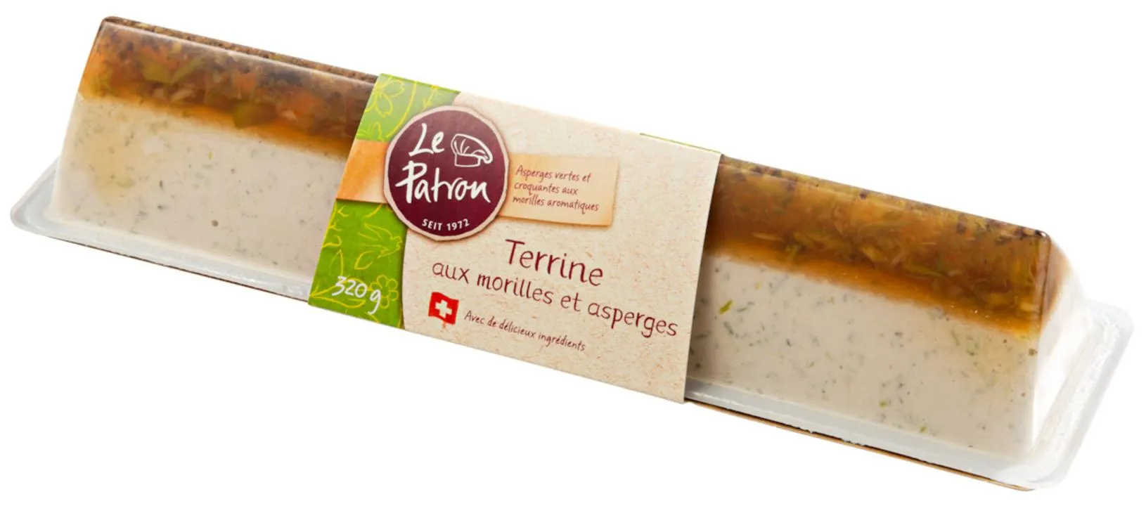 Le Patron Terrine mit Morcheln und Spargeln