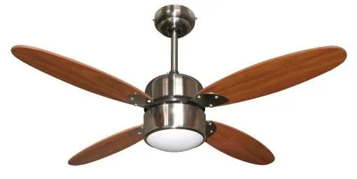 ZEPHIR VENTILATORE DA SOFFITTO DECORATIVO D.107 4 PALE CON LAMPADA CON TELECOMANDO REVERSE MARRONE