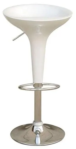 SGABELLO BAR REALIZZATO IN ABS IN COLORE BIANCO