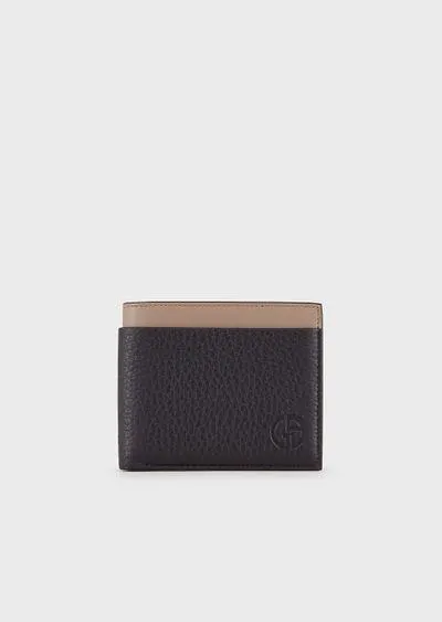 Two-toned leather bifold wallet