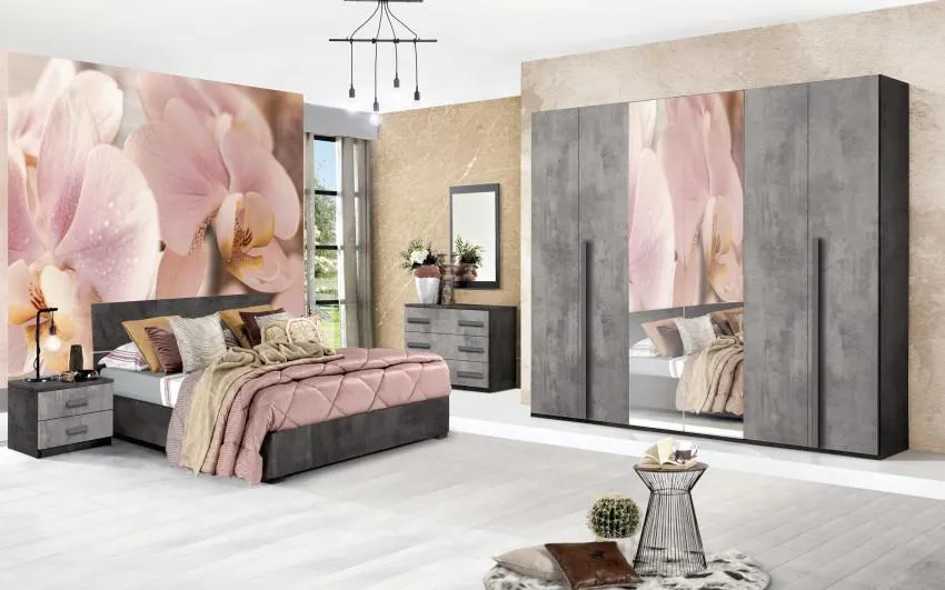 Camera da letto completa con letto contenitore