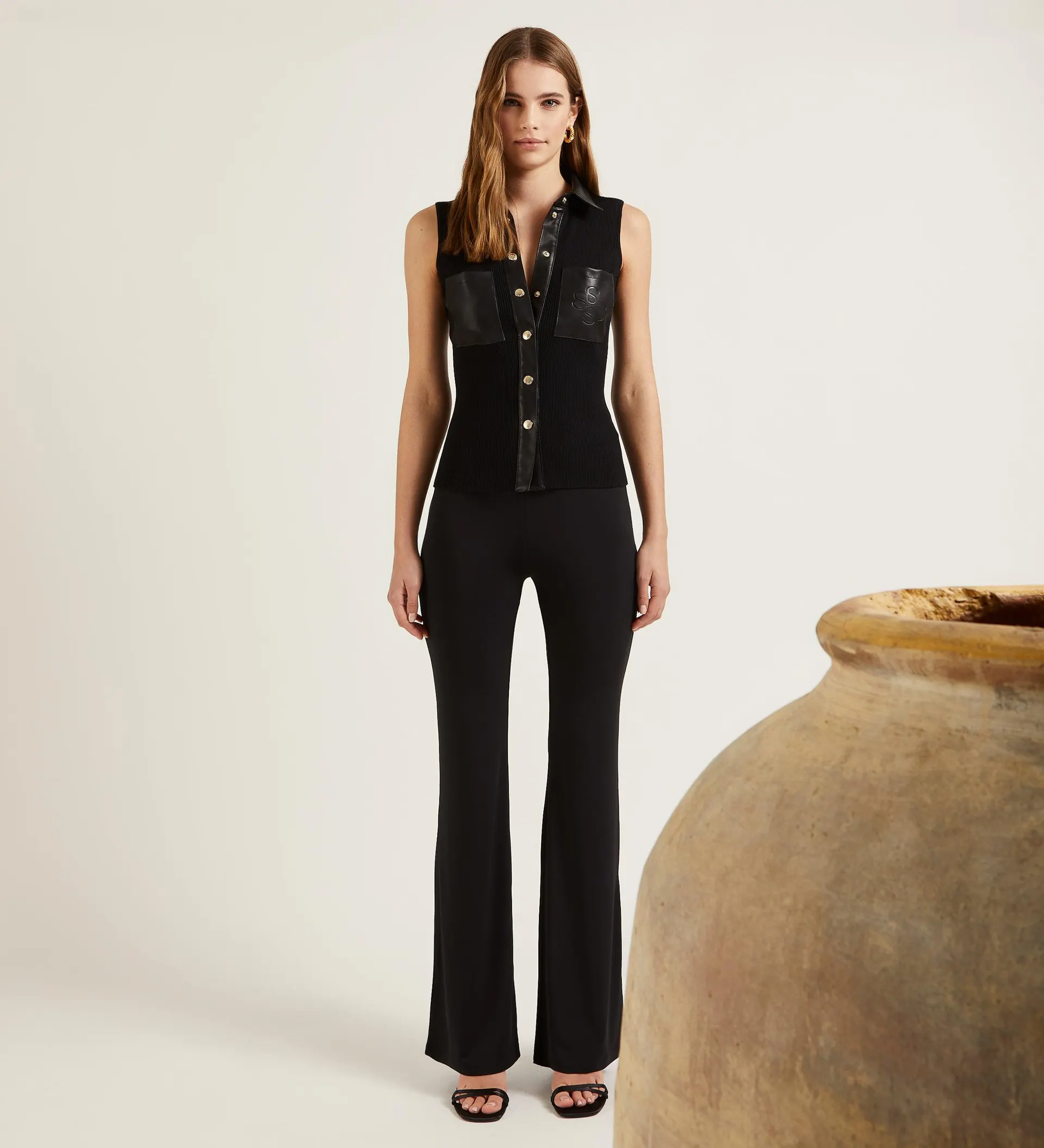 Pantalón elástico recto