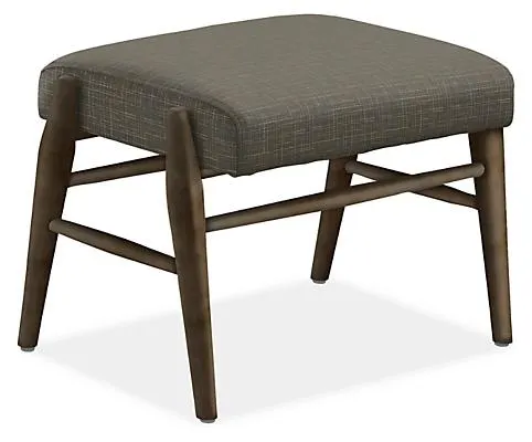 Jonas 22w 15d Ottoman in Harrow Charcoal with Charcoal Frame