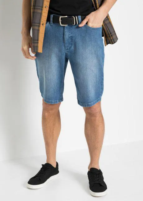 Bermuda in jeans ultra morbidi regular fit (pacco da 2)
