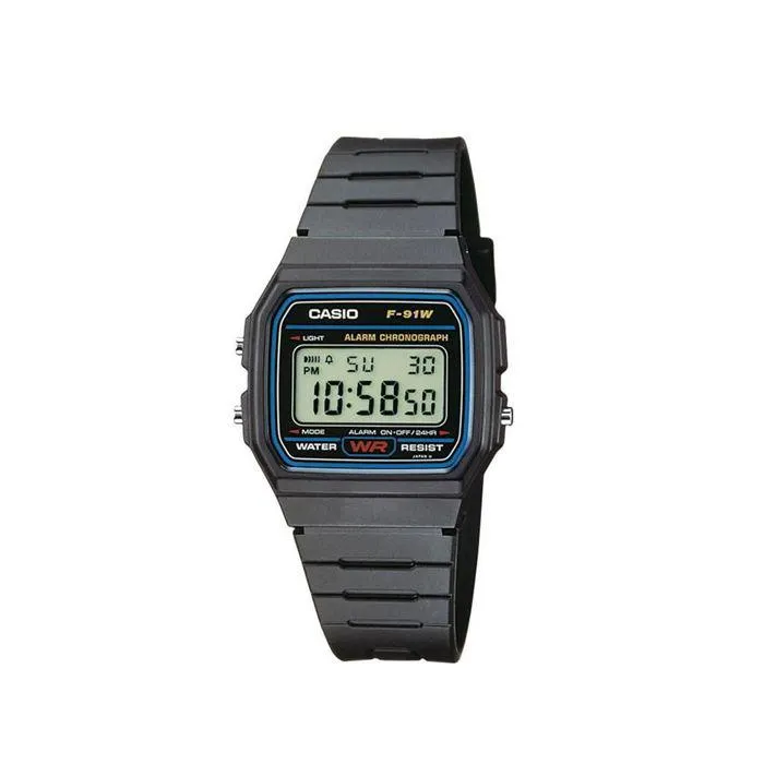 Casio Collection miesten kello F-91W-1YEG