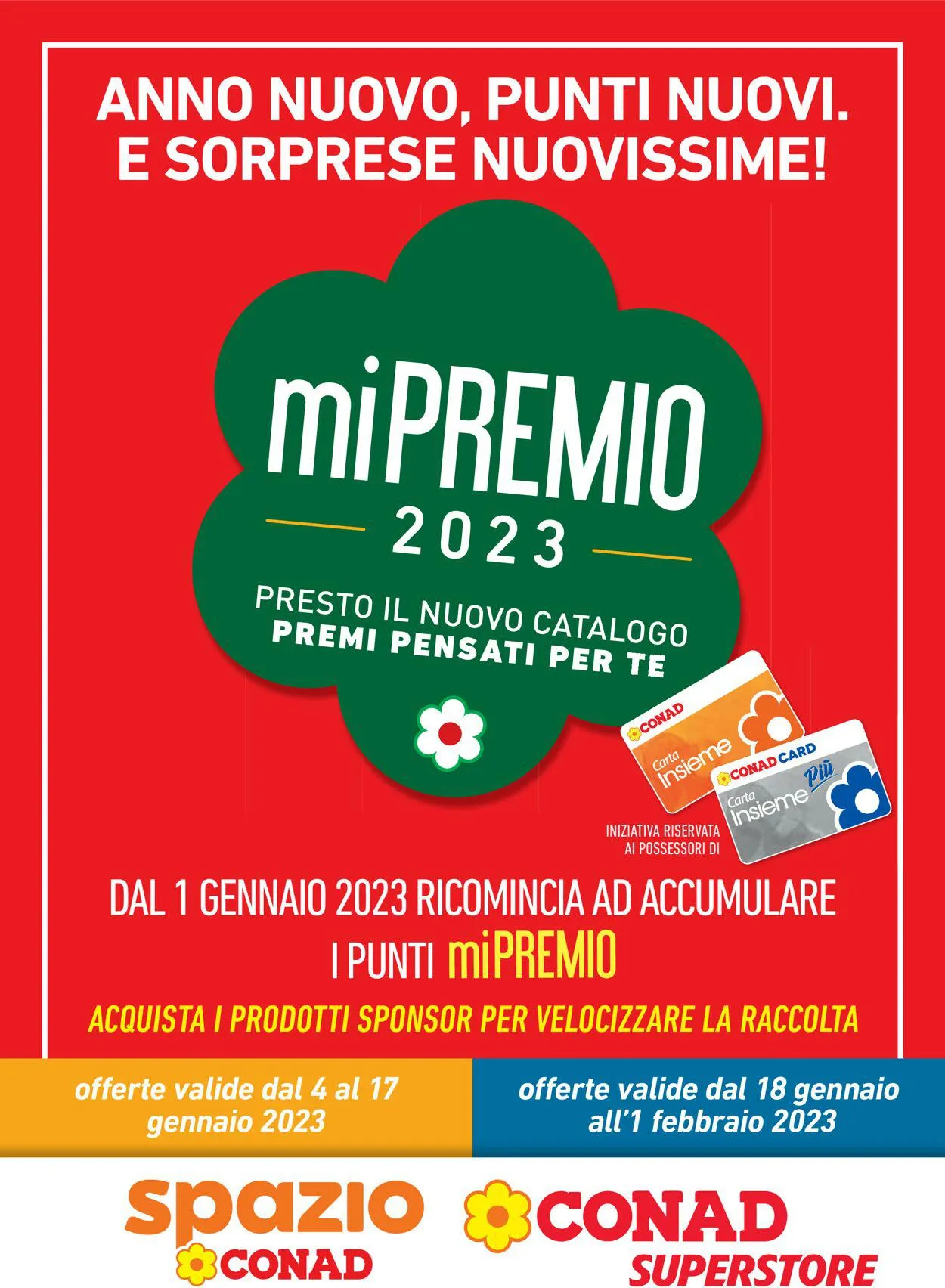 Conad Volantino attuale da 4 gennaio a 1 febbraio di 2024 - Pagina del volantino 1