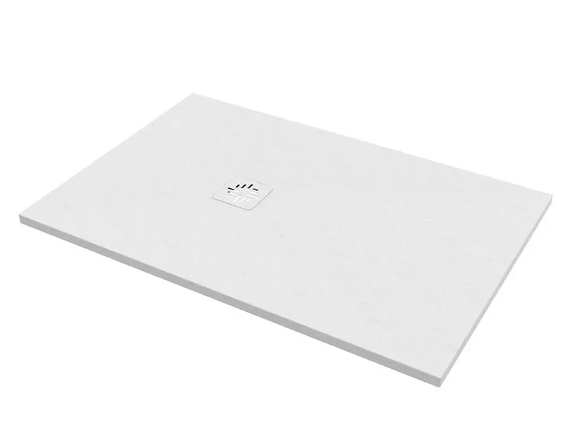 CRYPTO RECTANGULAR SHOWER TRAY cm 80X100 H2,5 RESIN WHITE