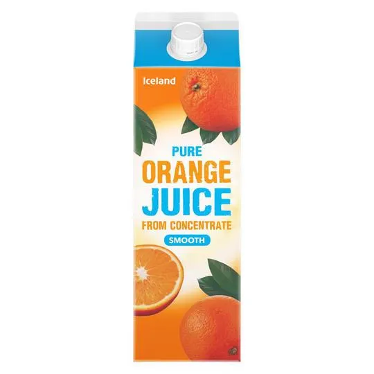 Iceland Pure Smooth Orange Juice from Concentrate 1litre
