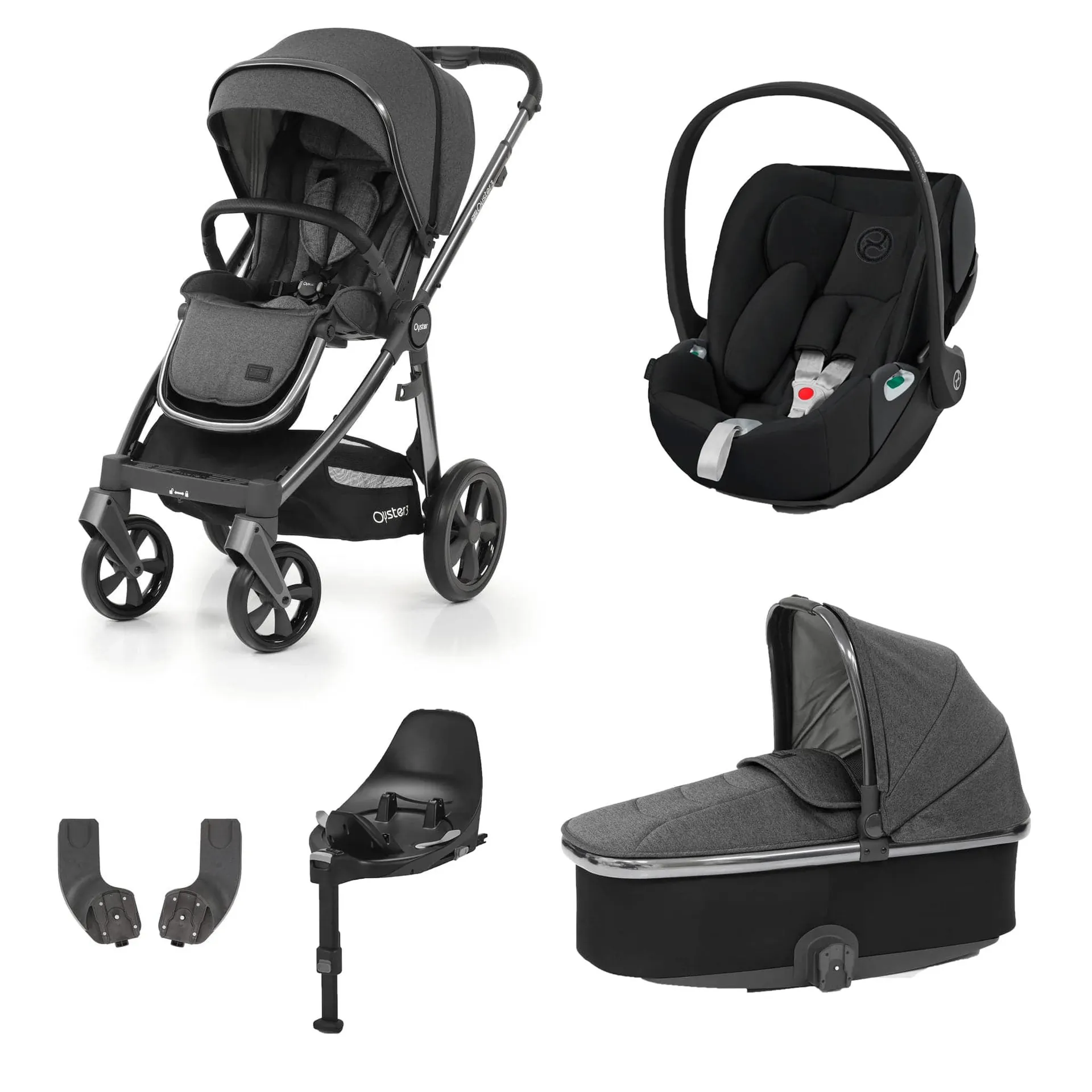 Babystyle Oyster 3 Essential Cloud Z2 i-Size Bundle Gun Metal/Fossil