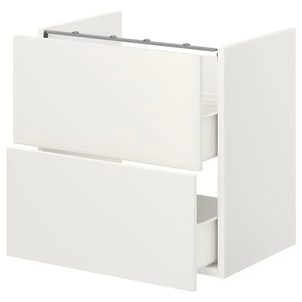 Armario/lavabo 2 cajones, blanco,