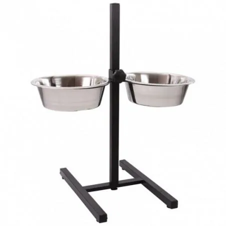 Tom&Co Support Noir 2 Gamelles 2.7L