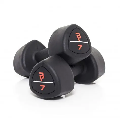 Body Power 7Kg Studio Rubber Dumbbells (x2)
