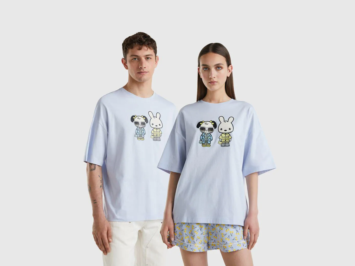 T-shirt oversize celeste Be Family