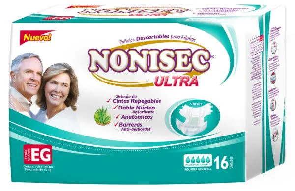 Pañales Nonisec Elastizados Unisex Xg