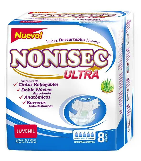 Pañales Nonisec Elastizados Unisex M