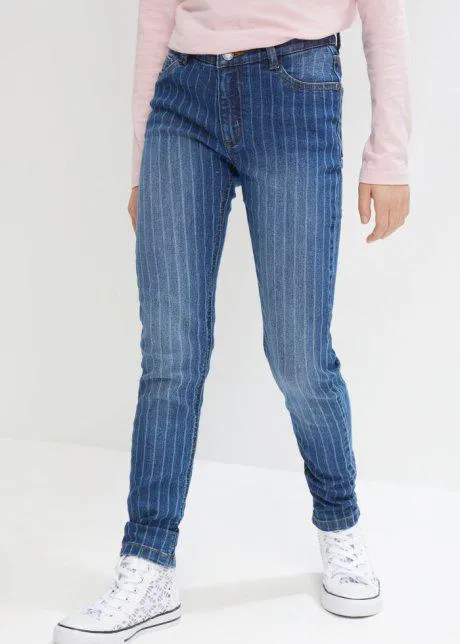 Jeans skinny a righe