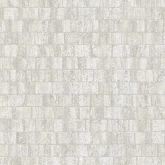 Messina Tile wallpaper in beige & gold