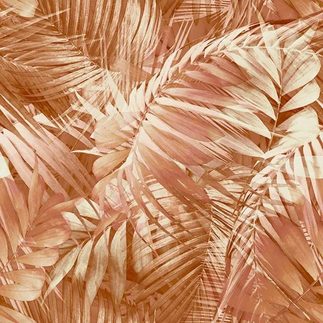 Belize Tropical wallpaper in terracotta