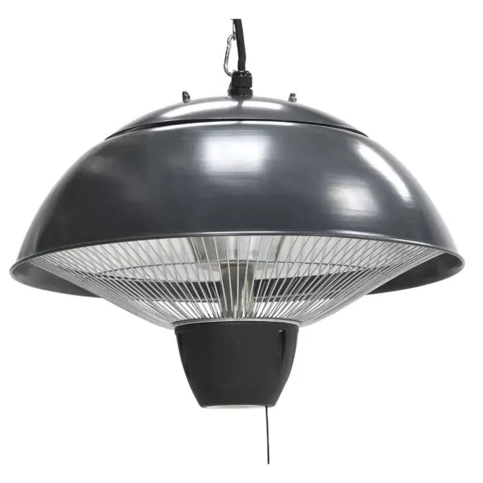 Bordeaux hangende heater 43 cm - donker grijs