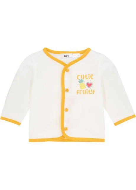 Cardigan in jersey di cotone biologico