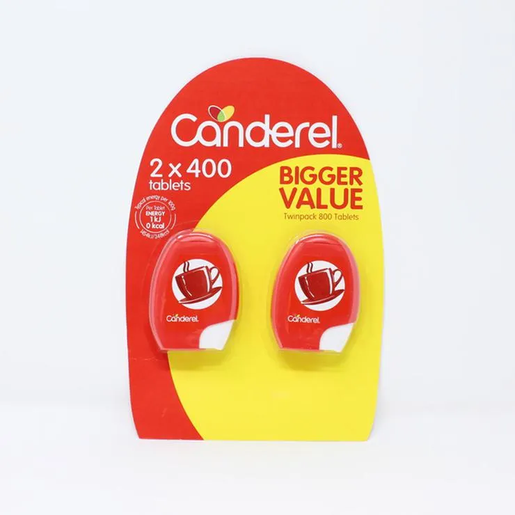 Canderel Low Calorie Sweetener, 2 x 400 Tablets