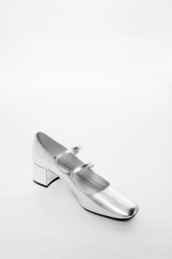 SCARPE CON TACCO E DOPPIA FASCETTA