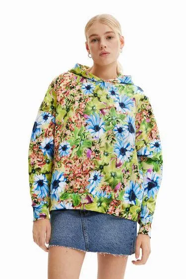 Oversize floral sweatshirt
