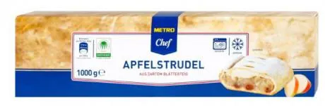 Apfelstrudel halb gebacken TK
