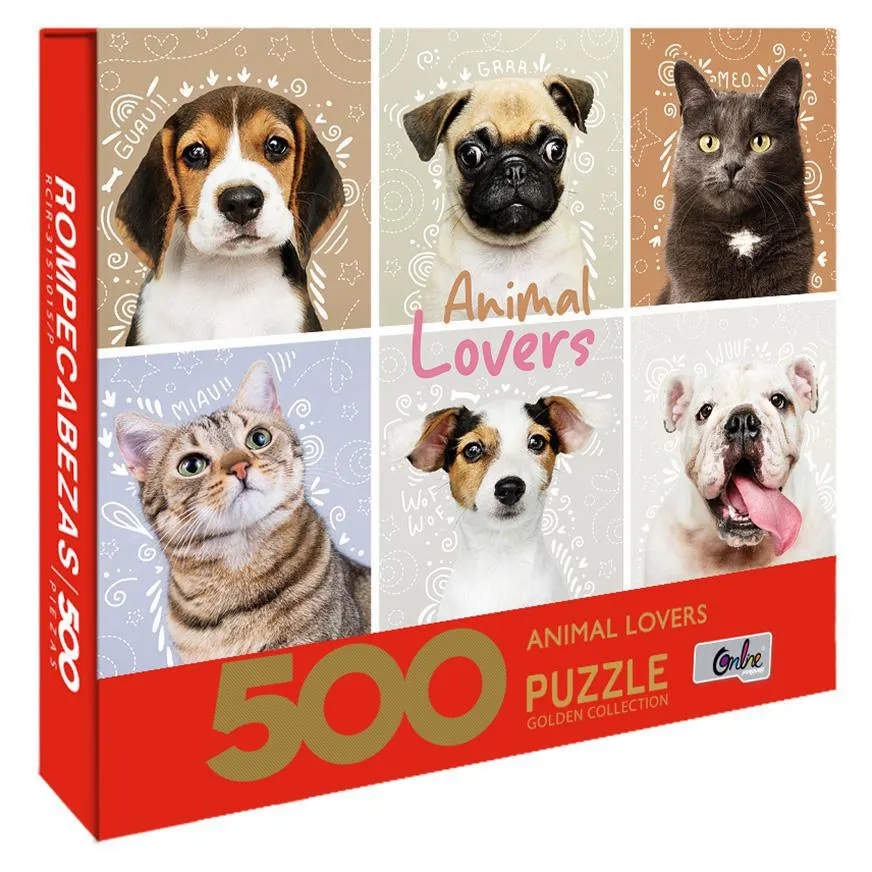 Online Rompecab 500Pz Animal Lovers