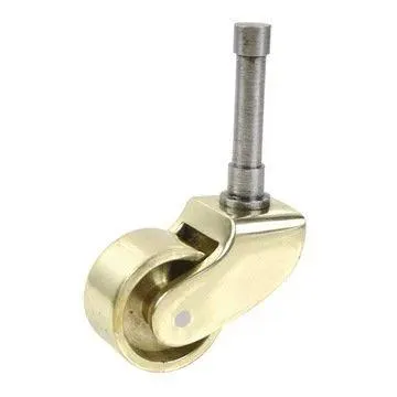 Restorers Solid Brass Piano Caster - 1 1/4 Inch Wheel