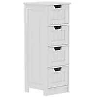 Lassic Rebecca Jones Matt White Narrow 4 Drawer unit (H)810mm (W)300mm