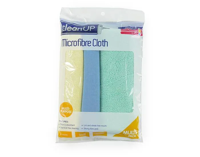 Clean Up Microfibre Cloth 3-pack