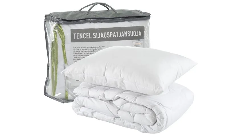 BAMBU-tyyny, -peitto ja TENCEL-sijauspatjansuoja -setti