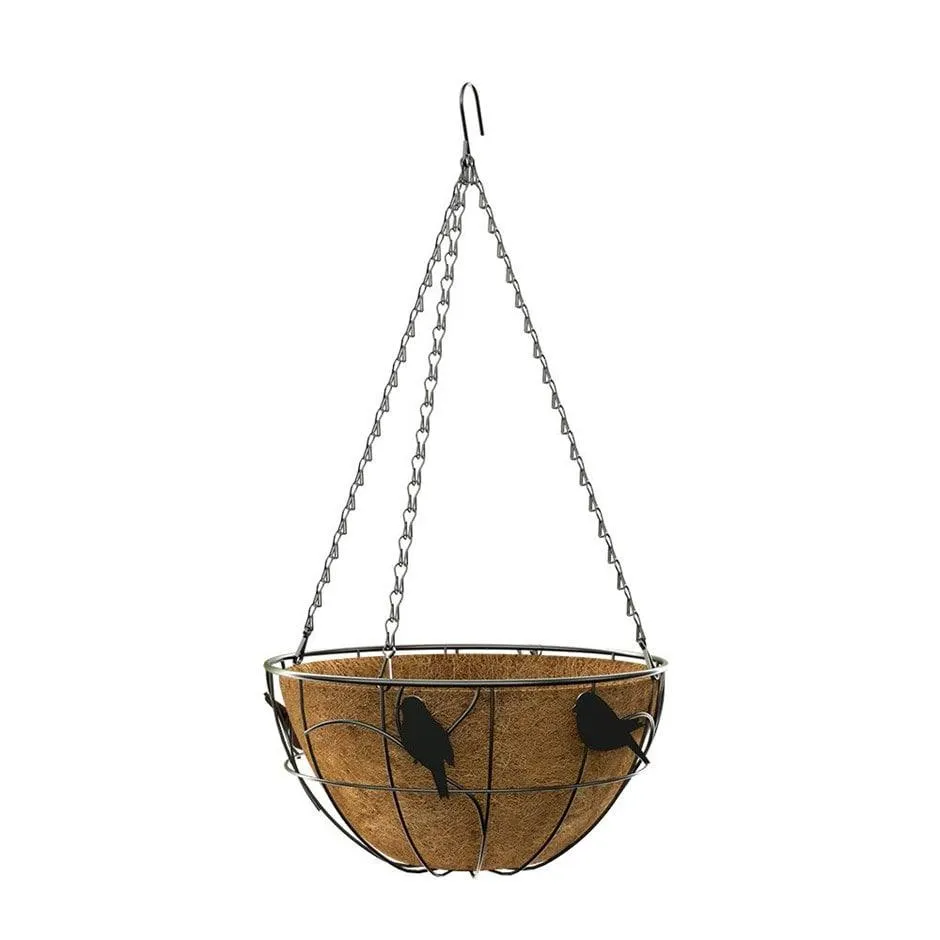 Perching birds hanging basket