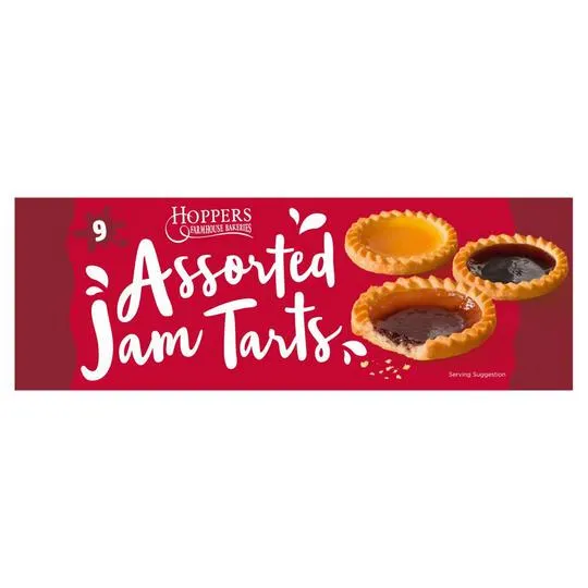 Hoppers Farmhouse Bakeries 9 Assorted Jam Tarts