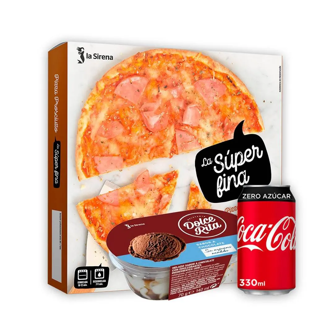 Menu&Go Pizza + Bebida + Postre 5€