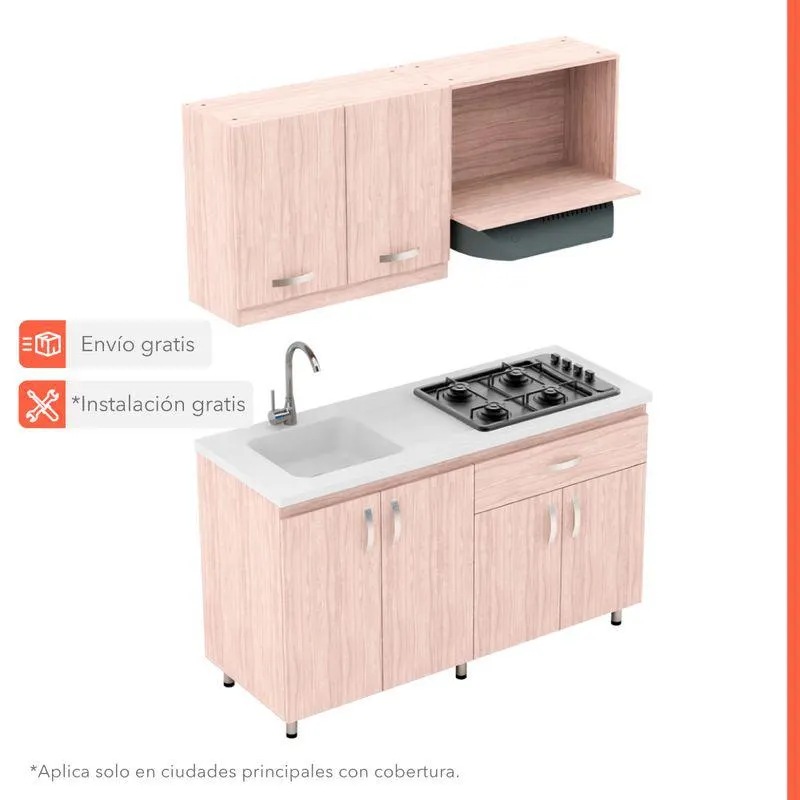 Cocina Albany 158*150*55Cm Soder/Mali