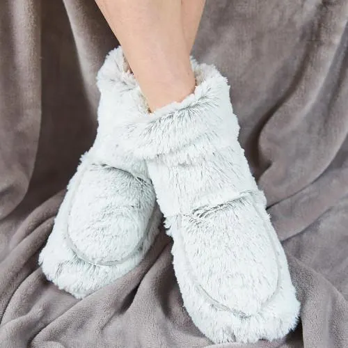 Warmies Marshmallow Grey Microwavable Boots