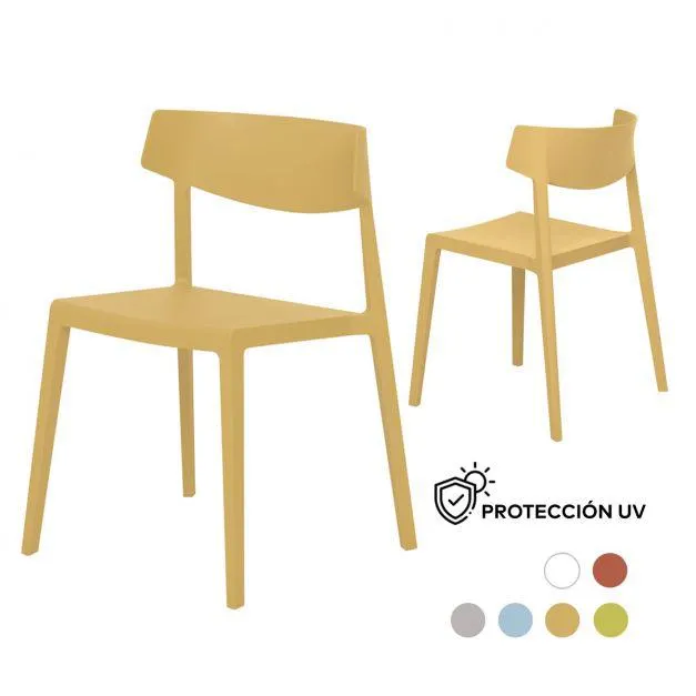 WING - silla apilable para interior y exterior