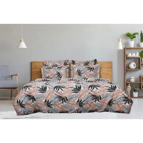 Set letto matrimoniale 240x220 cm+2 federe 63x63 cm in raso di cotone