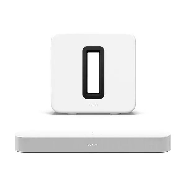 Sonos Beam (Gen2) White & Sub (Gen 3) White