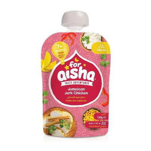 For Aisha Jamaican Jerk Chicken Baby Food 130 gm