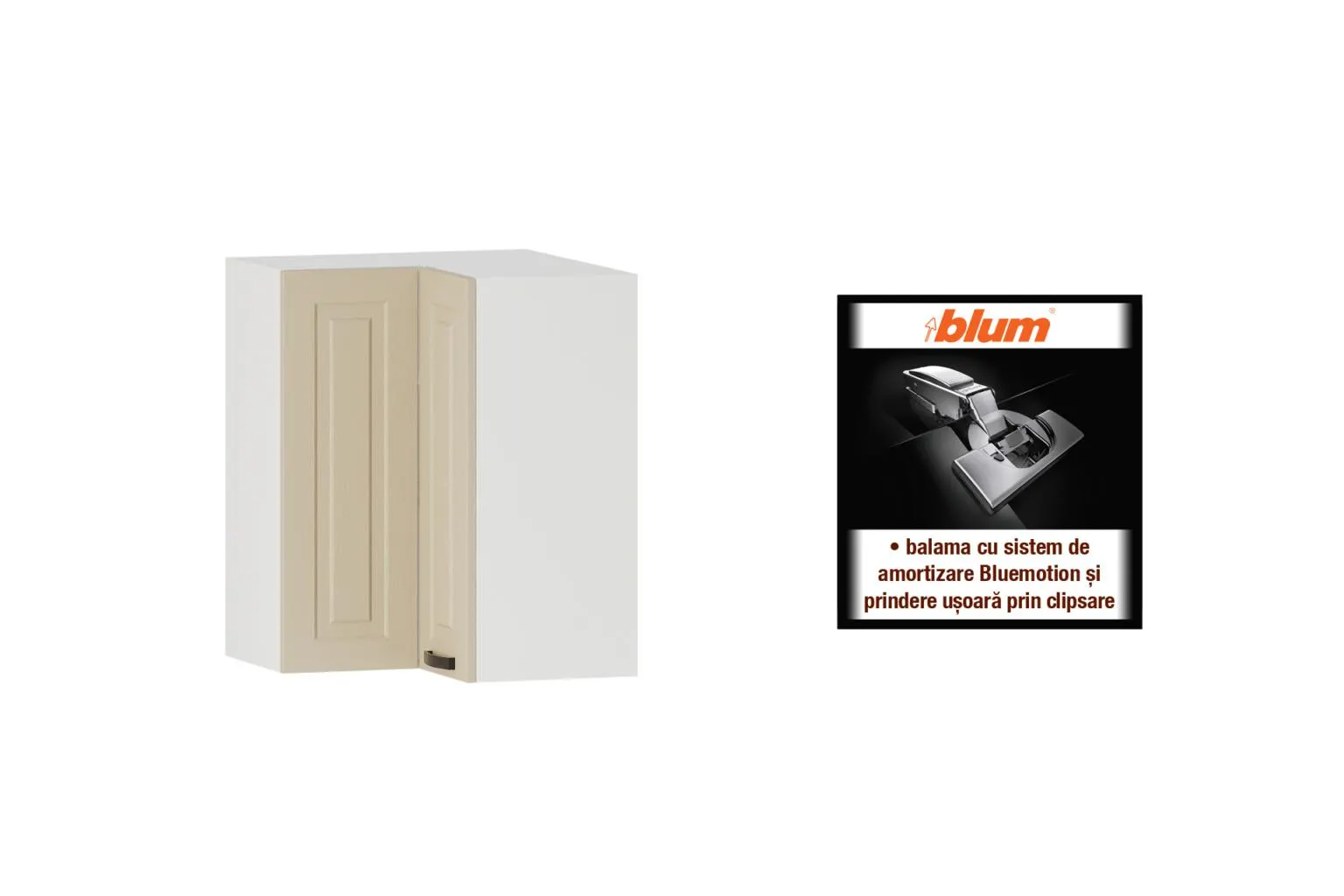 Suspendat de colț cu ușă dublă L60