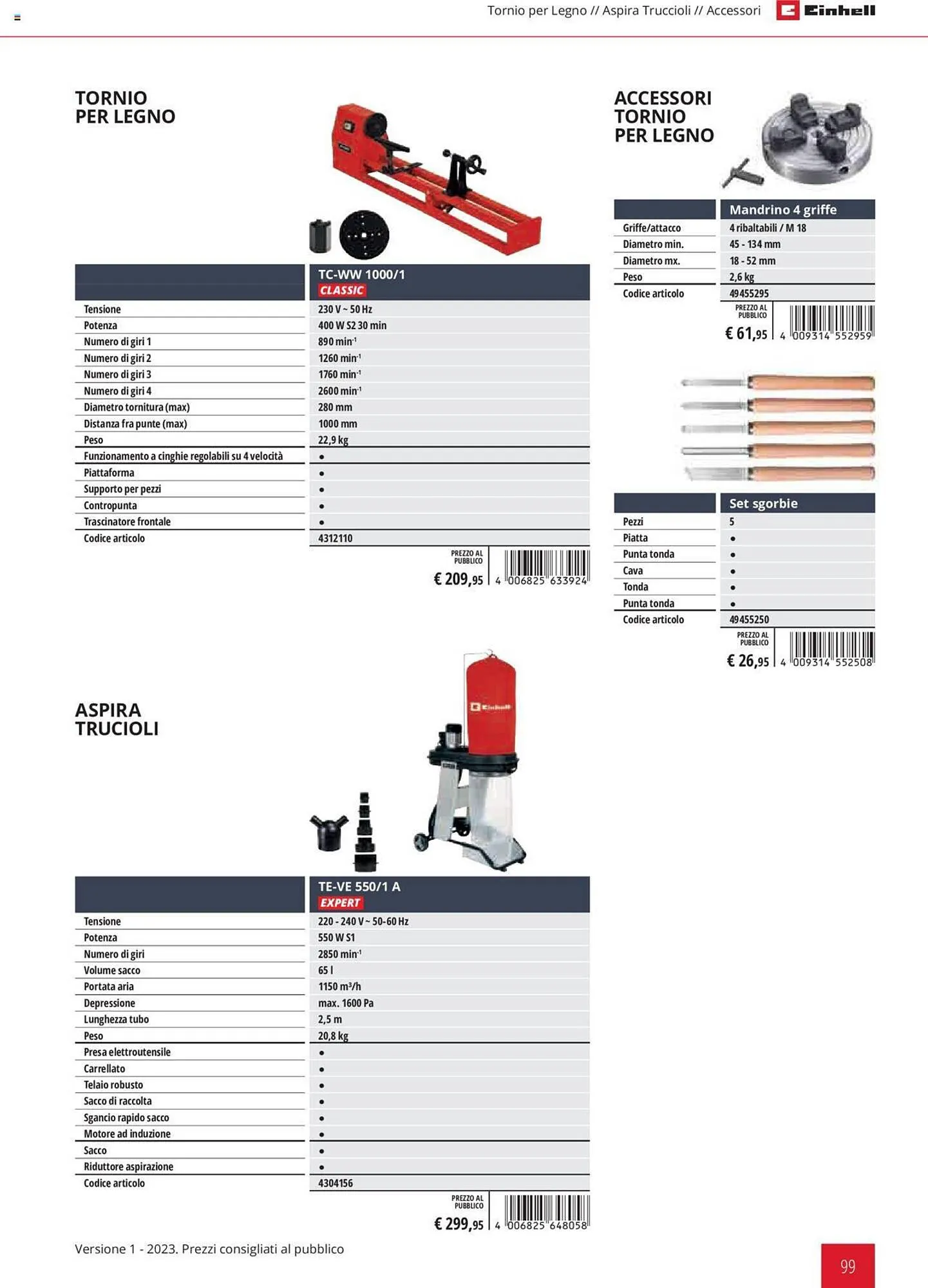 Volantino Einhell da 1 febbraio a 31 dicembre di 2023 - Pagina del volantino 99