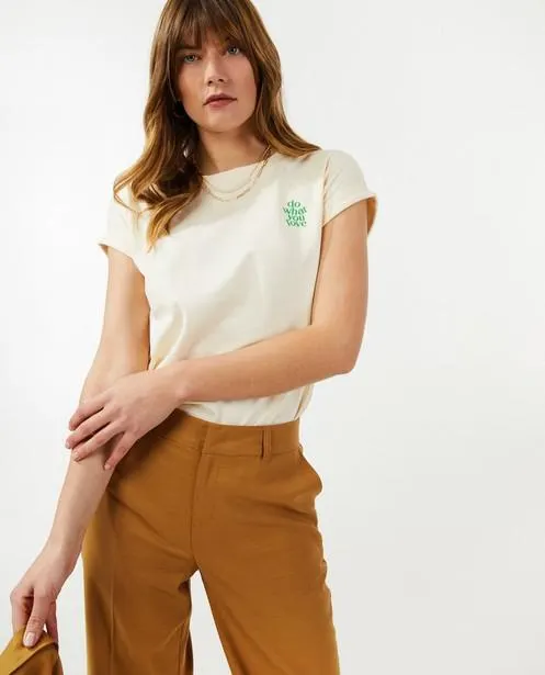 T-shirt met opschrift
